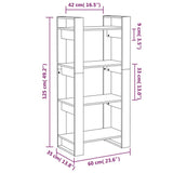 Book Cabinet/Room Divider 60X35X125 Cm Solid Wood