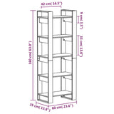 Book Cabinet/Room Divider 60X35X160 Cm Solid Wood