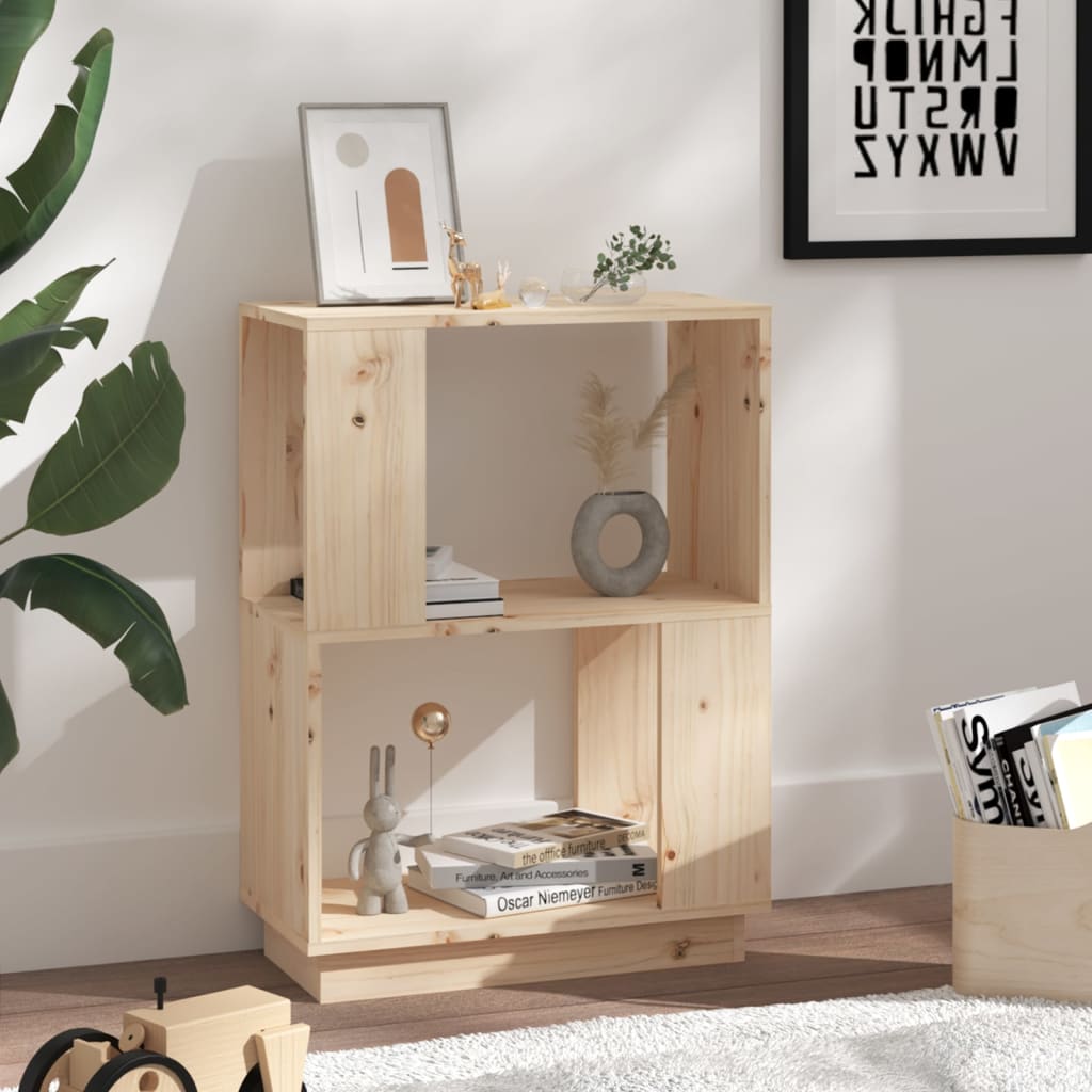 Book Cabinet/Room Divider 51X25X70 Cm Solid Wood Pine