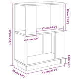 Book Cabinet/Room Divider 51X25X70 Cm Solid Wood Pine