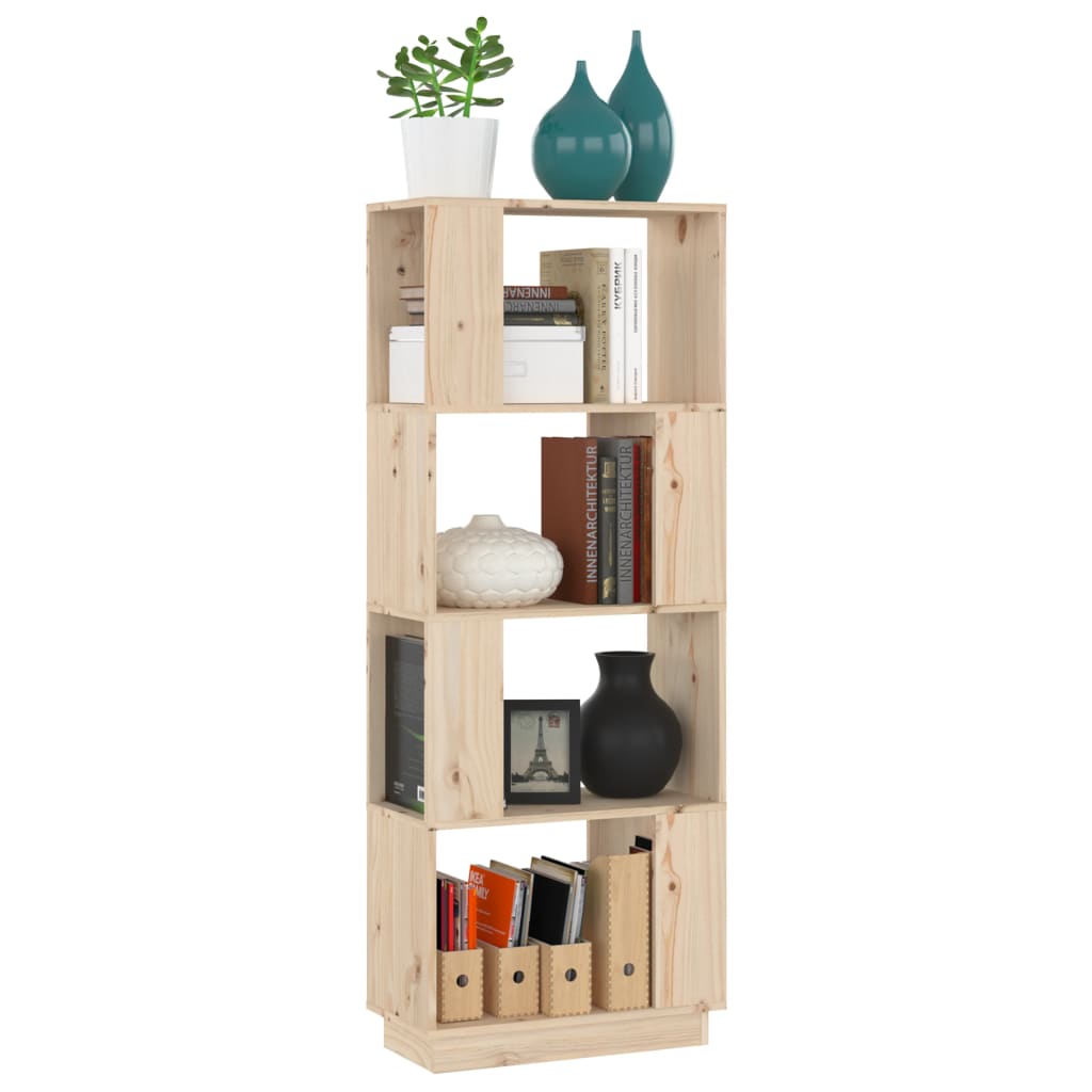 Book Cabinet/Room Divider 51X25X132 Cm Solid Wood Pine