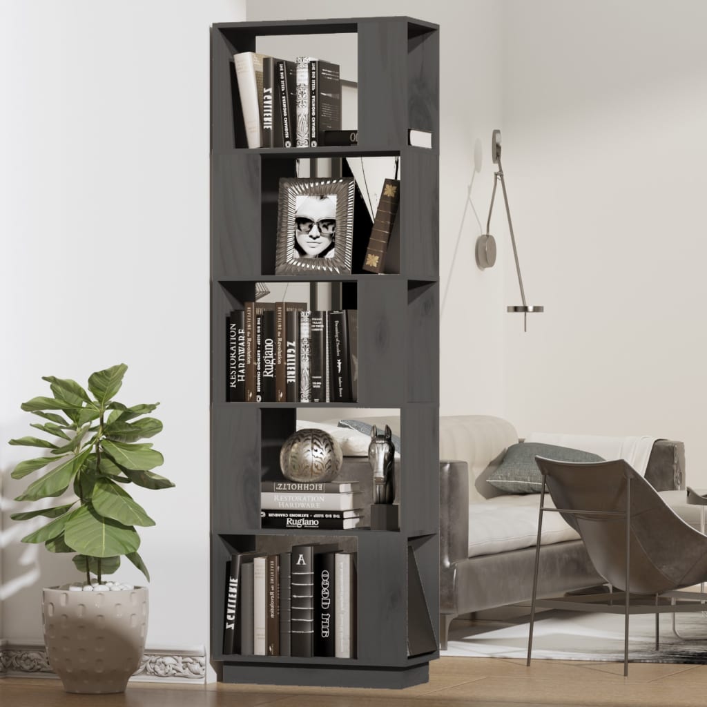 Book Cabinet/Room Divider 51X25X163.5 Cm Solid Wood