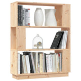 Book Cabinet/Room Divider 80X25X101 Cm Solid Wood Pine