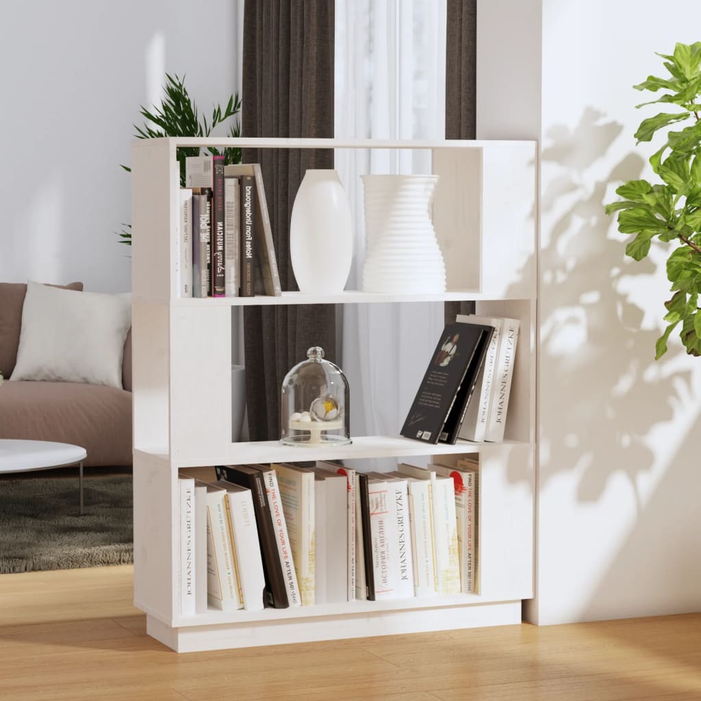Book Cabinet/Room Divider 80X25X101 Cm Solid Wood Pine