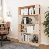 Book Cabinet/Room Divider 80X25X132 Cm Solid Wood Pine