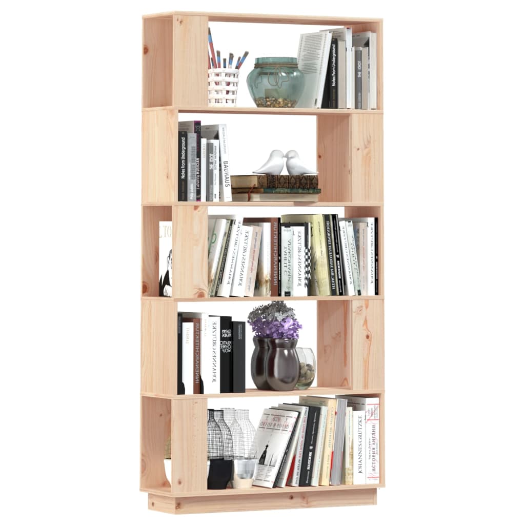 Book Cabinet/Room Divider 80X25X163.5 Cm Solid Wood Pine