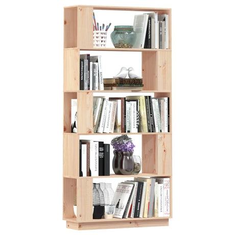 Book Cabinet/Room Divider 80X25X163.5 Cm Solid Wood Pine