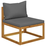 6 Piece Garden Lounge Set With Cushions Solid Wood Acacia (Uk/Ie/Fi/No Only)