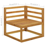 6 Piece Garden Lounge Set With Cushions Solid Wood Acacia (Uk/Ie/Fi/No Only)
