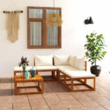 6 Piece Garden Lounge Set With Cushions Solid Wood Acacia (Uk/Ie/Fi/No Only)