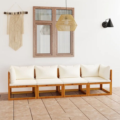 6 Piece Garden Lounge Set With Cushions Solid Wood Acacia (Uk/Ie/Fi/No Only)