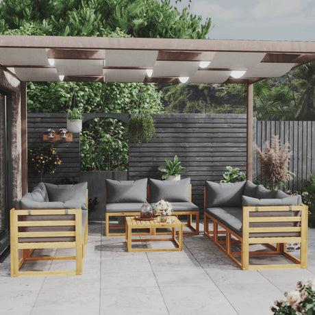 6 Piece Garden Lounge Set With Cushions Solid Wood Acacia (Uk/Ie/Fi/No Only)