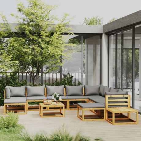 6 Piece Garden Lounge Set With Cushions Solid Wood Acacia (Uk/Ie/Fi/No Only)