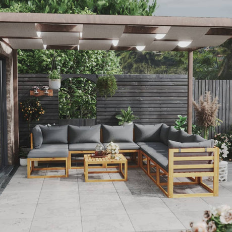 6 Piece Garden Lounge Set With Cushions Solid Wood Acacia (Uk/Ie/Fi/No Only)
