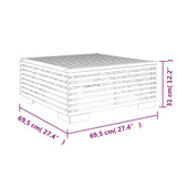 Garden Coffee 69.5X69.5X31 Cm Solid Wood Teak