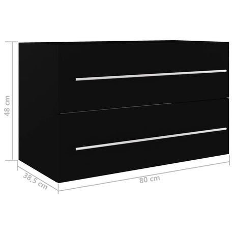 Sink Cabinet With Built-In Basin Engineered Wood