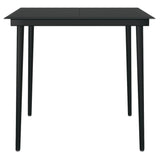 5 Piece Garden Dining Set Black