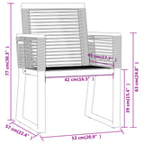 5 Piece Garden Dining Set Black