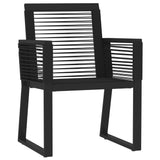 9 Piece Garden Dining Set Black