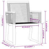 9 Piece Garden Dining Set Black