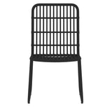 3 Piece Garden Dining Set Black