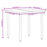 3 Piece Garden Dining Set Black