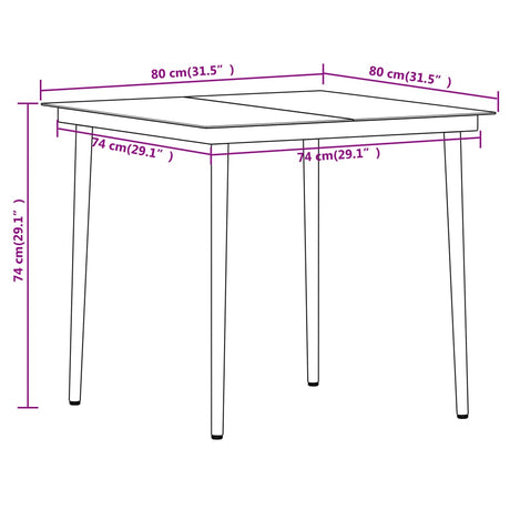 3 Piece Garden Dining Set