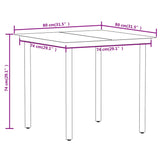 3 Piece Garden Dining Set Black