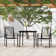 7 Piece Garden Dining Set Black