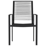 7 Piece Garden Dining Set Black