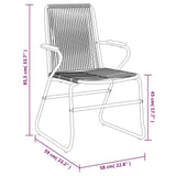 3 Piece Garden Dining Set Black Pvc Rattan