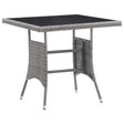 Garden Table Grey Poly Rattan