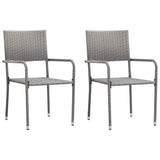 Garden Dining Chairs 4 Pcs Stackable Poly Rattan