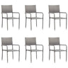 Garden Dining Chairs 4 Pcs Stackable Poly Rattan