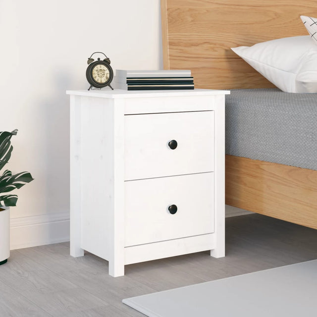 Bedside Cabinet 50X35X61.5 Cm Solid Wood Pine