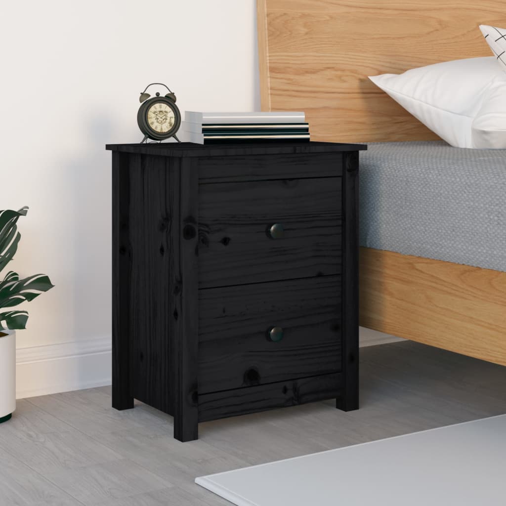 Bedside Cabinet 50X35X61.5 Cm Solid Wood Pine