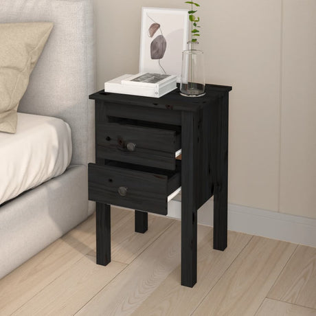 Bedside Cabinet 40X35X61.5 Cm Solid Wood Pine
