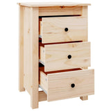 Bedside Cabinet 40X35X61.5 Cm Solid Wood Pine