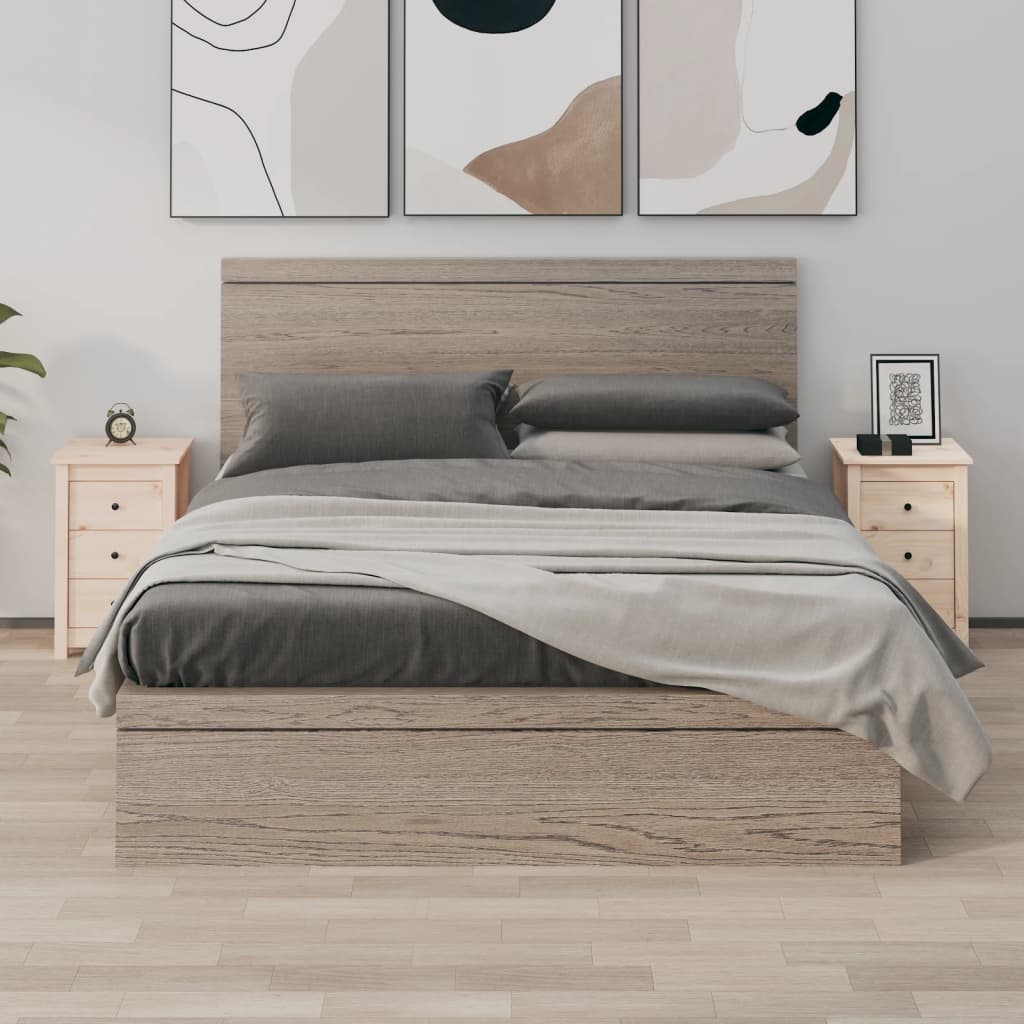 Bedside Cabinet 40X35X61.5 Cm Solid Wood Pine