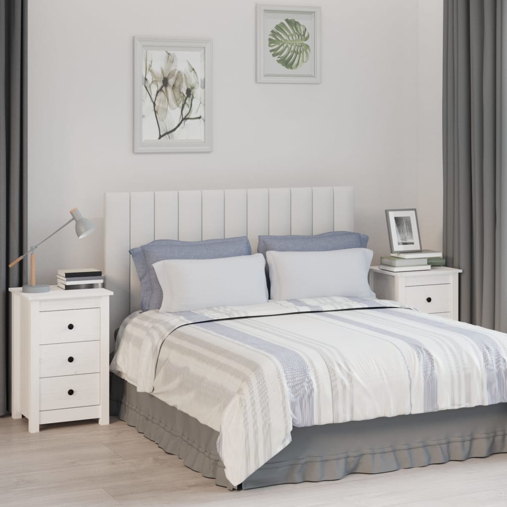 Bedside Cabinet 40X35X61.5 Cm Solid Wood Pine