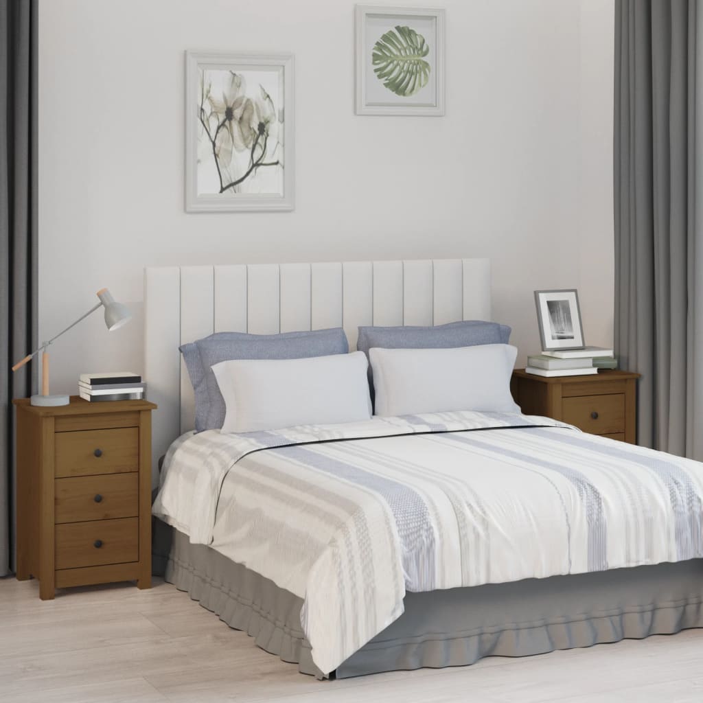 Bedside Cabinet 40X35X61.5 Cm Solid Wood Pine