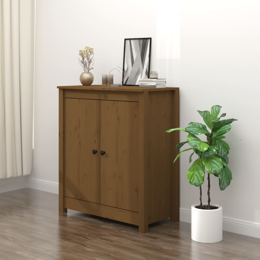 Sideboard 70X35X80 Cm Solid Wood Pine