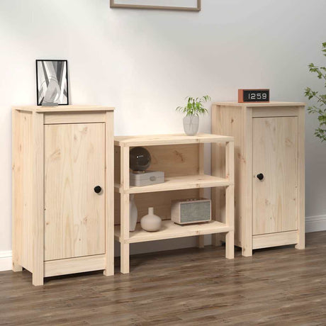 Sideboard 70X35X80 Cm Solid Wood Pine