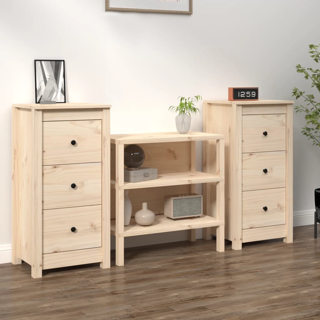 Sideboard 70X35X80 Cm Solid Wood Pine