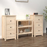 Sideboard 70X35X80 Cm Solid Wood Pine