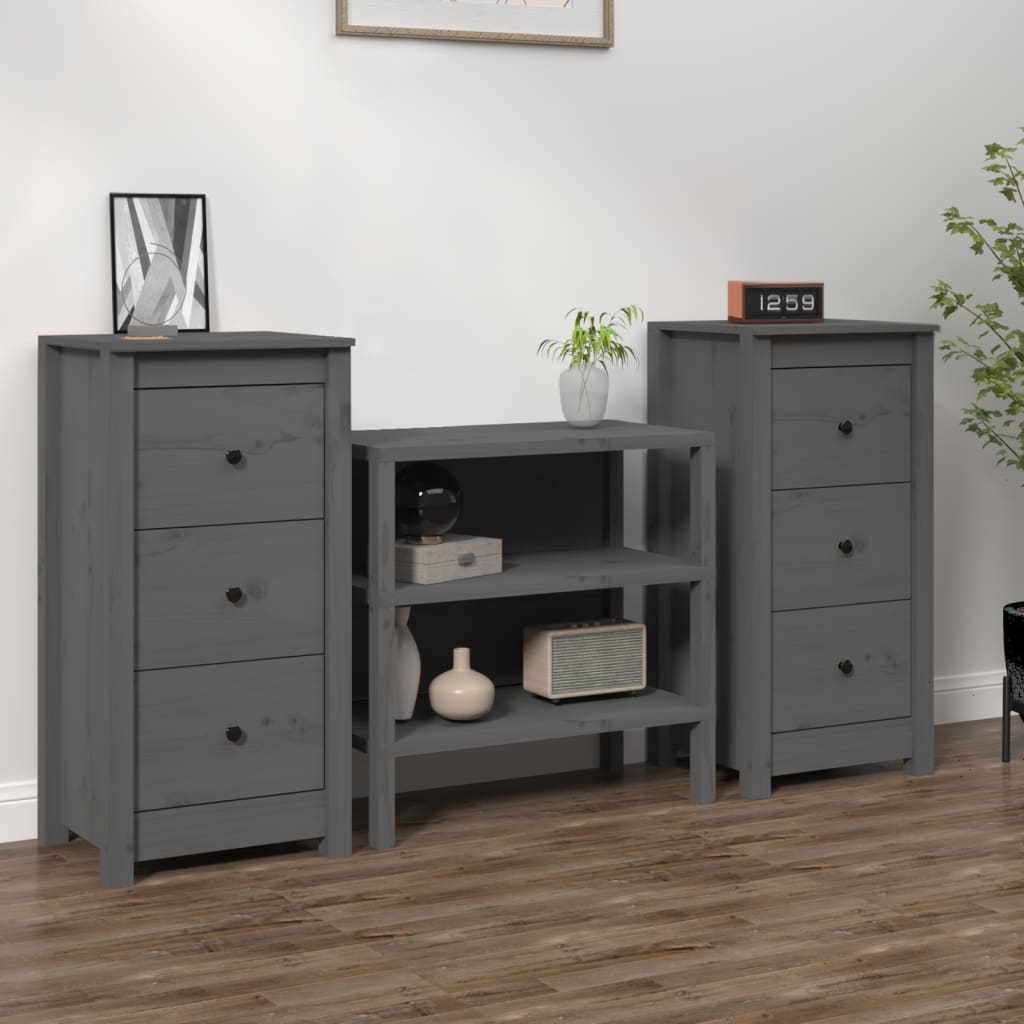 Sideboard 70X35X80 Cm Solid Wood Pine