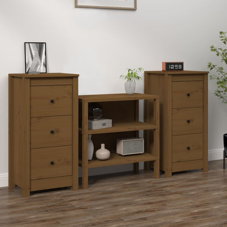 Sideboard 70X35X80 Cm Solid Wood Pine