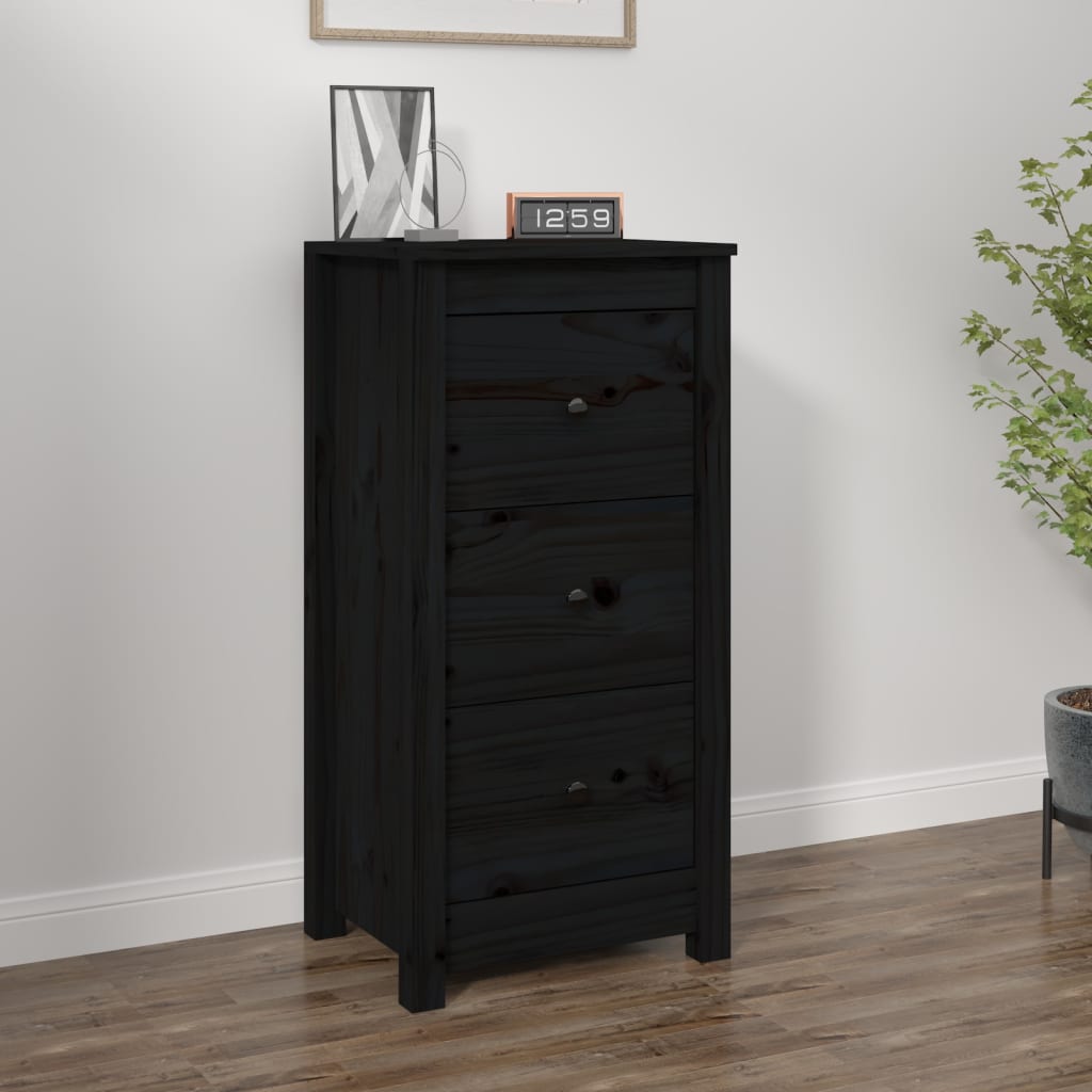 Sideboard 70X35X80 Cm Solid Wood Pine
