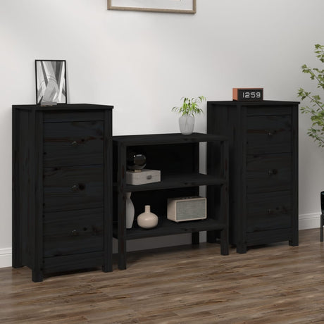 Sideboard 70X35X80 Cm Solid Wood Pine