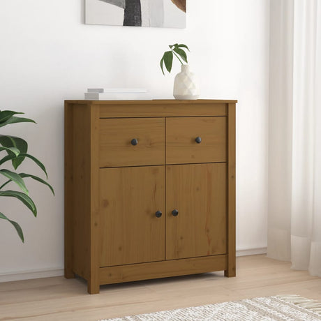 Sideboard 70X35X80 Cm Solid Wood Pine